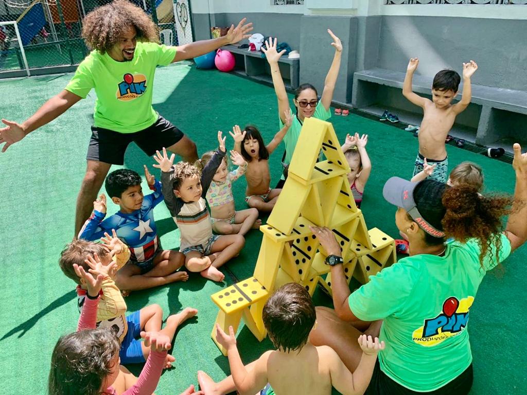 Foto de colônia de férias animada pela PIK Produções e Eventos